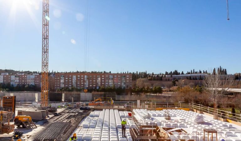 Estado obras pisos en Vicente Calderón