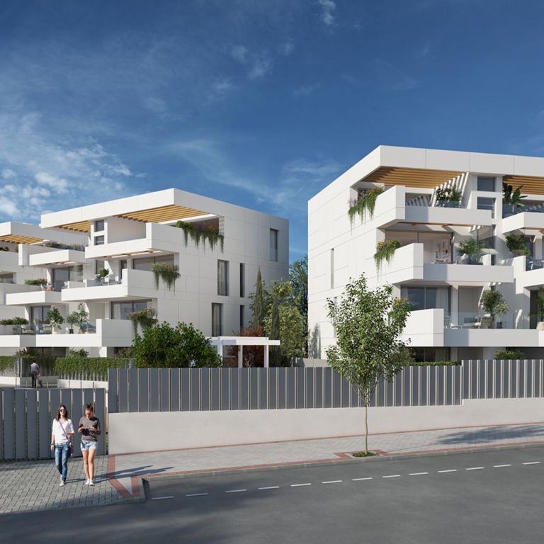 Cooperativa de viviendas nuevas en Arturo Soria. Vista de calle.